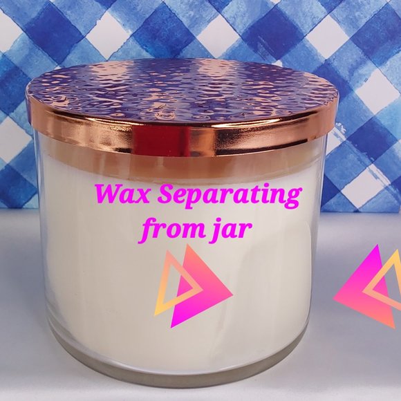 BATH & BODY WORKS HOME 'FRESH FALL MORNING' 3~WICK CANDLE HAMMERED COPPER TOP - Picture 3 of 13